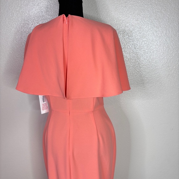Calvin Klein Coral Capelet Sheath Dress Size 8 - Picture 6 of 10